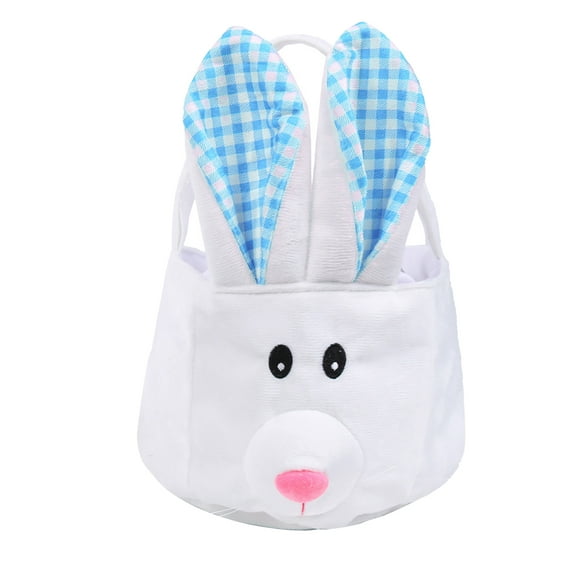 AUDeals Easter Themed Portable Kids Candy Storage Basket with Handle, Animal Shaped Holiday Gift Basket for Egg Hunt Treats, Party Favor Organization, and Holiday Snack Storage