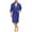 Cobalt Blue, variant on 100% Cotton Mens Lightweight Robe Summer Short Sleeve Bathrobe Soft Knee Length Robe with Pockets (White, M)