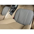 thumbnail image 5 of Black Panther 1 Pair PU Front Car Seat Covers, Front Seat Protectors Compatible with 95% Vehicles, Anti-Slip & Full Wrapping Edge, Diamond Pattern Embroidery (W 21.26''×D 20.86”) - Light Gray, 5 of 14