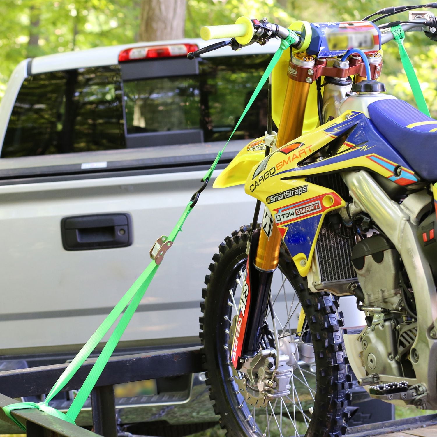 10' 900 lb Cambuckle Tie Down 4 Pk Green, Packof 4