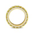 thumbnail image 5 of 11.20 Carat (Ctw) Yellow Sapphire Ring Band with Diamonds in 14K Yellow Gold for Women, 5 of 6