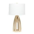 thumbnail image 1 of Vintage Farmhouse Wood & Netted 2 Light Table Lamp, Natural Wood, 1 of 1