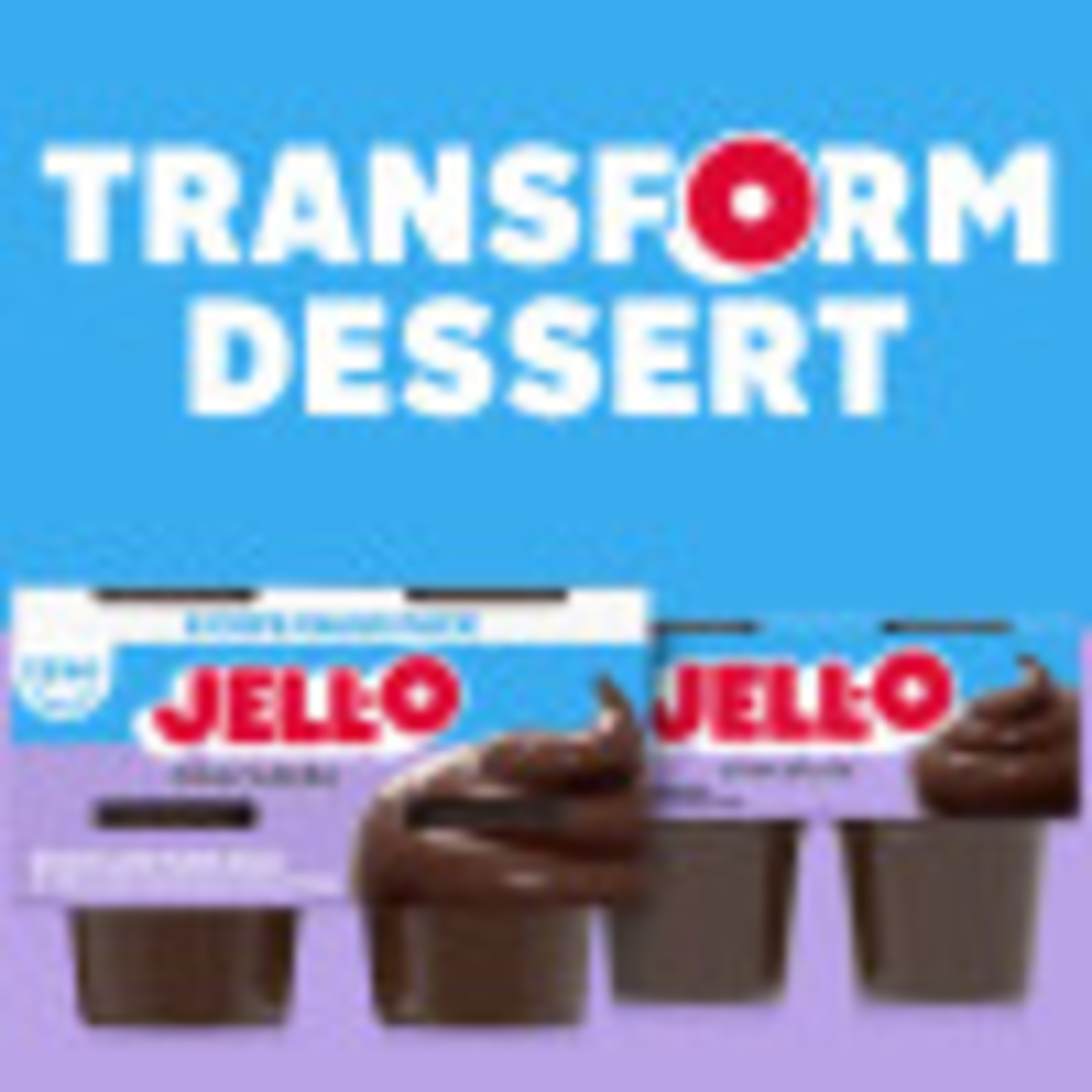 Jell-O Chocolate Sugar Free Pudding Cups Snack Value Pack, 8 Ct Cups