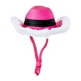 thumbnail image 6 of Vibrant Life Holiday Pet Santa Cowboy Hat for Dogs, Pink, Medium/Large, 6 of 8