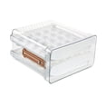 thumbnail image 4 of Organizador de huevos apilable para refrigerador, duradero, con marcador de tiempo contener 32 huevos, 4 of 7