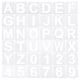 thumbnail image 1 of Plantillas de letras y números Uxcell de 6 pulgadas, ancho de 7 pulgadas, reutilizables, juego de 36 piezas con anillo, color blanco, 1 of 7