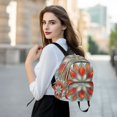 thumbnail image 6 of JIALIOU Mini Backpack Purse for Women Quilted Casual Daypack Small Travel Shoulder Bag, Abstract Red Floral Stained Glass, 6 of 7