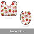 thumbnail image 3 of PhooArto Toilet Lid Cover and U-Shaped Toilet Floor Mat Set of 2 Pieces, Bow Strawberry Pattern Toilet Mat Set, Machine Washable Seat Covers Non-Slip Absorbent Rugs, 3 of 6