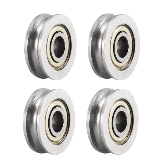 U604ZZ 4mmx13mmx4mm Double Metal Shielded Carbon Steel Deep Groove Ball Bearings 4 Pack