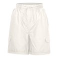 thumbnail image 3 of Women Cargo Shorts Summer Loose Hiking Shorts with Pockets Womens Plus Size Denim Shorts, 3 of 7