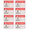 thumbnail image 1 of 8 Pcs Danger Signs Adhesive Warning Electric Shocks Signs Electric Shocks Warning Stickers, 1 of 8