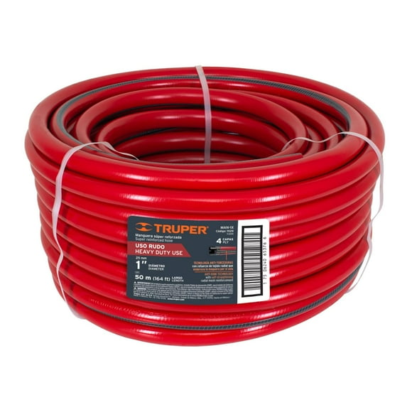 Manguera Truper 1' super reforzada 4 capas 50 m