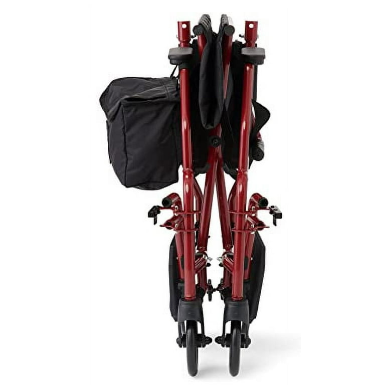 Medline 超軽量輸送車いす 大人用 折りたたみ式 座面幅19インチ レッド 815hyEwuzhL._AC_UF1000,