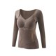 thumbnail image 2 of Ropa interior térmica para mujer, sin costuras, cálida y aterciopelada, gruesa, de lana polar., 2 of 6