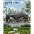 thumbnail image 6 of 10 X 20 Pop-Up Canopy, Foldable Outdoor Sunshade Shelter, One-Push Setup Tent for Events, Parties, Camping and Commercial Use with 6 Sidewalls & Portable Roller Bag, 6 of 6