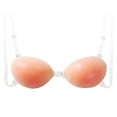 thumbnail image 3 of Women Thick Invisible Gathered Lift Sticky Bra Breathable Front Button Silicone Bras, 3 of 5