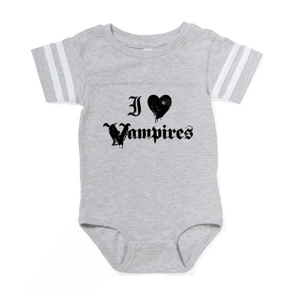 CafePress - I Love Vampires_Bl2 - Cute Infant Baby Football Bodysuit