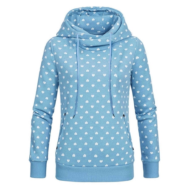 Gibobby Sudadera mujer, Cómodo Sudadera Dama Color Negro Jaspe para Mujer(Azul,M)