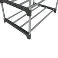 thumbnail image 6 of Mainstays 2-Tier Black and Silver Shoe Rack for Shoe Storage with Iron Poles & Plastic Connectors, Holds up to 4 Pairs, 6 of 11