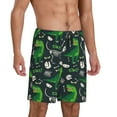 thumbnail image 2 of Fotbe Dinosaur and Bone Pajama Shorts for Men, Men's Pajama Bottoms, Sleepwear,Short Pajama Pants-Small, 2 of 9