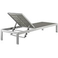 thumbnail image 5 of Pemberly Row Aluminum Patio Chaise Lounge Chair in Silver/Gray (Set of 2), 5 of 5