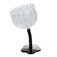 thumbnail image 1 of Copa de vino romántica multiusos con base de copa, tazón de postre, vasos para beber A rayas, 1 of 7