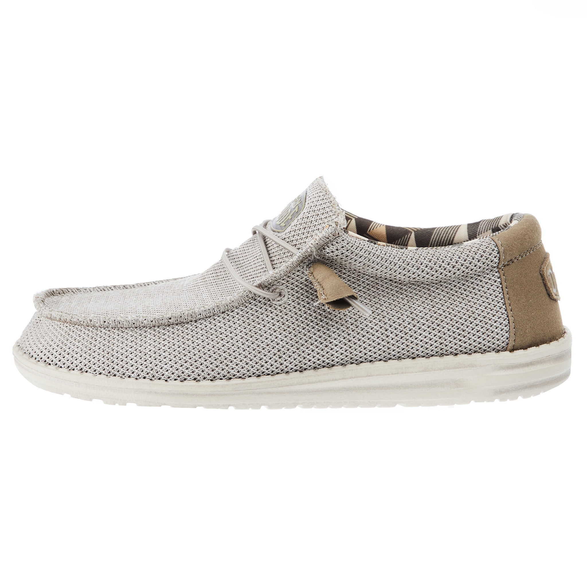 Hey Dude Mens Beige Wally SoxCasual Shoes size 12 Tan Heydude Mens Wally Stretch Sox Slip On Sneaker | Rack  main image 3