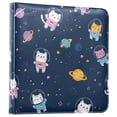 thumbnail image 2 of PU Leather Photo Album with Self-Adhesive Pages Scrapbook DIY Picture Holds 20+ Sheets Cats in Space Suits, 2 of 9