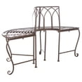 thumbnail image 5 of SAFAVIEH Abia Outdoor Patio Wrought Iron Semi Tree Bench, Rustic Brown, 5 of 10