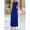 thumbnail image 2 of Vestido largo PRETTYGARDEN 2025 sin mangas con volantes azul sirena, 2 of 8