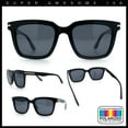 thumbnail image 2 of Gentlemanly Polarized Horn Rim Hipster Plastic Refined Fashion Sunglasses Black Gold - Black, 2 of 8