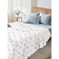 thumbnail image 5 of Queen Flat Sheet Only Colorful Polka Dot Soft Microfiber Cooling Bedding Sheets Whimsical Boho Polka Dot Flat Bed Sheet for Hotel,Home Decor, 5 of 9