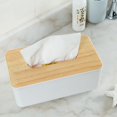 thumbnail image 4 of Cosmetic Tissue Box Tissue Box Rectangular Acorn Hooded Tissue Box for Home Office Car Multifunctional Convenient Tissue Box (White23x13x10cm), 4 of 5