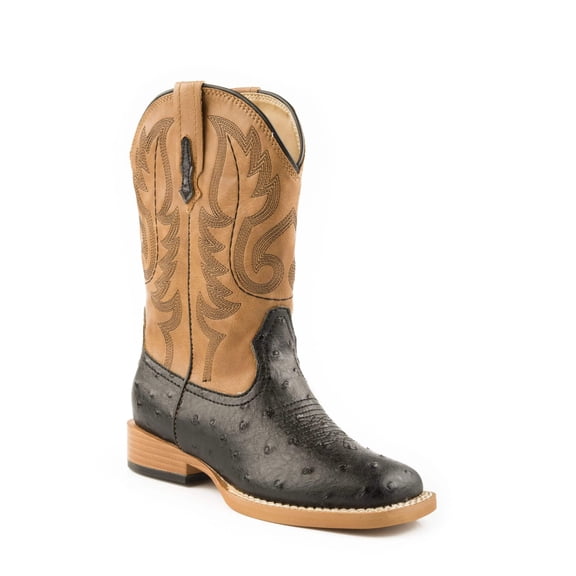 Roper Mens Bumps Square Toe Cowboy Mid Calf Boots
