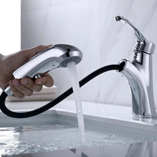 Douchette Extractible AFASOES 2 Modes – Robinet Pulvérisateur Pour Cuisine, Argent