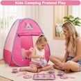 thumbnail image 6 of Kids Camping Set with Tent, 42PCS Pop Up Tent, Indoor Outdoor Pretend Play with Tea Party Set for Little Girls, Princess Toys for Toddler Girls, Gift Idea for Girls Age 3 4 5 6 Year Old, 6 of 10
