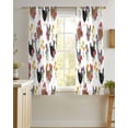 thumbnail image 4 of Farmhouse Rooster Sheer Curtains 54 Inch Length 2 Panels Set for Living Room/Bedroom, Country Watercolor Flowers Wood Grain Kitchen Curtains Grommet Semi-Sheer Curtains Window Treatments 42"x54"x2, 4 of 7
