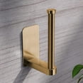 thumbnail image 5 of Januofit Toilet Paper Holder Self Adhesive Kitchen Washroom Adhesive Toilet Roll Holder No Drilling for Bathroom Stick on Wall Stainless Steel Brushed (Gold), 5 of 6