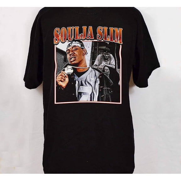 Vtg Soulja Slim Gift For Fans Heavy Cotton Black S-5XL Unisex Shirt