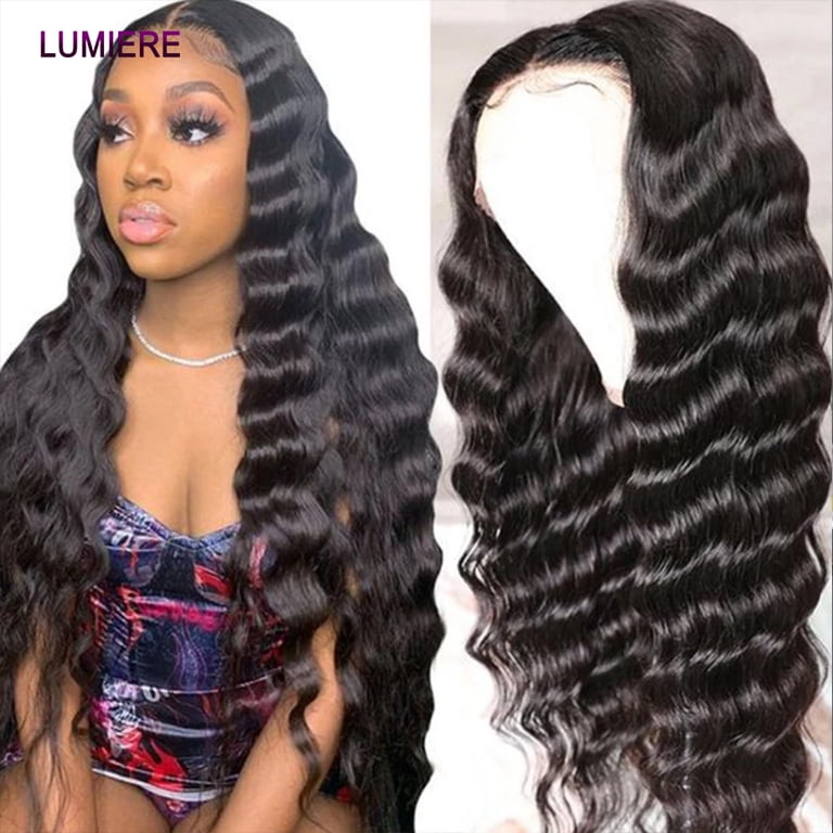Lumiere Brazilian Loose Deep Wave Lace Front Human Hair Wigs  display picture 2