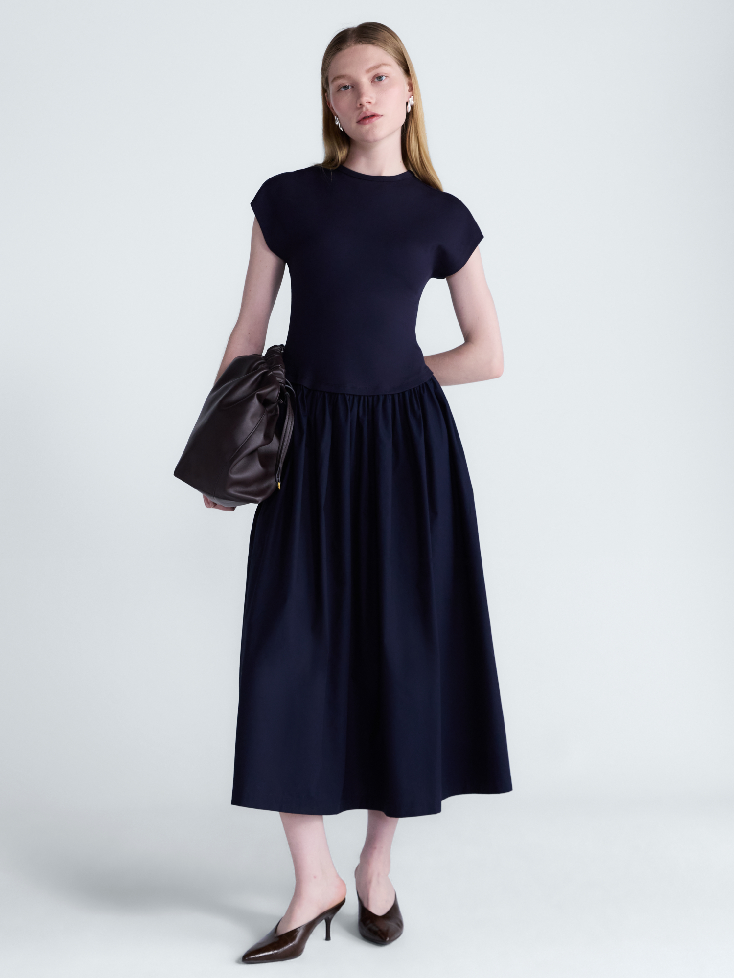 Scoop Women's Mixed Media Maxi Dress photo 1