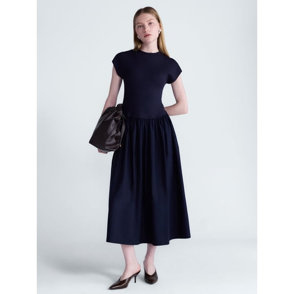 Scoop Women’s Maxi Dress with Short Dolman Sleeves, Sizes XS-4X