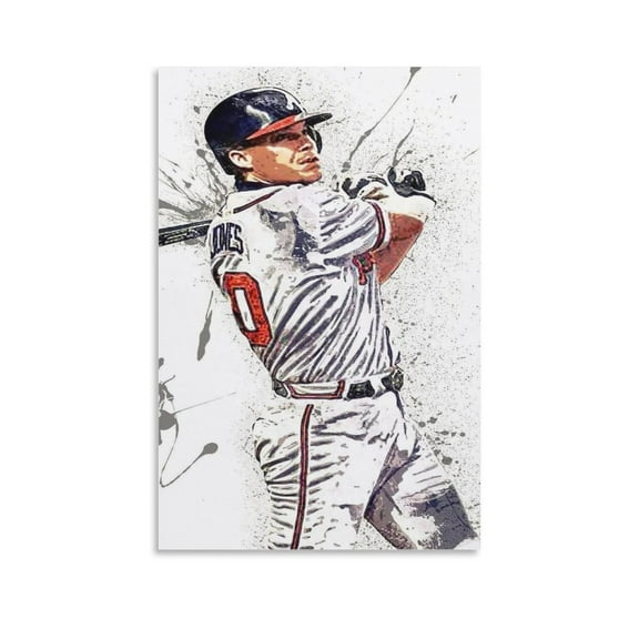 Chipper Jones Baseball Poster Gifts Canvas Painting Poster Wall Art Decorative Picture Prints Modern Decor 24x36inch(60x90cm)