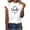 White, variant on Women Summer Tops Women Casual Printing Short Sleeves Crew Neck Loose TShirt Blouse Tops Ladies Work Shirt Boating Figs Top Womens Short Sleeve Button down Shirt Dress plus Size Casual White M