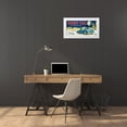 thumbnail image 3 of Retrotrans 32x18 White Modern Wood Framed Museum Art Print Titled - Robot Car with Firing Gun and Noise, 3 of 4