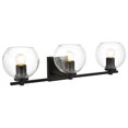 thumbnail image 3 of Living District Juelz 3-Light Iron & Glass Bath Sconce in Black/Clear, 3 of 6