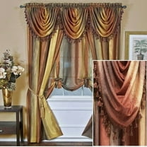 Autumn Ombre Stripe Semi Sheer Tie-up Shade