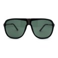 thumbnail image 2 of Luxury Mens Oversized Plastic Racer Mobster Fashion Sunglasses Matte Black Green, 2 of 4