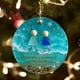 thumbnail image 4 of Joyería de vidrio de mar, decoración de Navidad, regalos de amistad, estilo acuático, regalo de Navidad para amigos, vidrio transparente, metal resistente, diseño 2 niveles, para, 4 of 9
