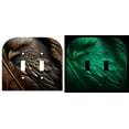 thumbnail image 2 of Off The Wall Plates - Wooden Look Eagle Glow in the Dark Decorative Acrylic Cover Double Light Switch Wallplate, 2 of 5